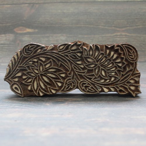 ボタニカル模様のインド木版アップしました　India