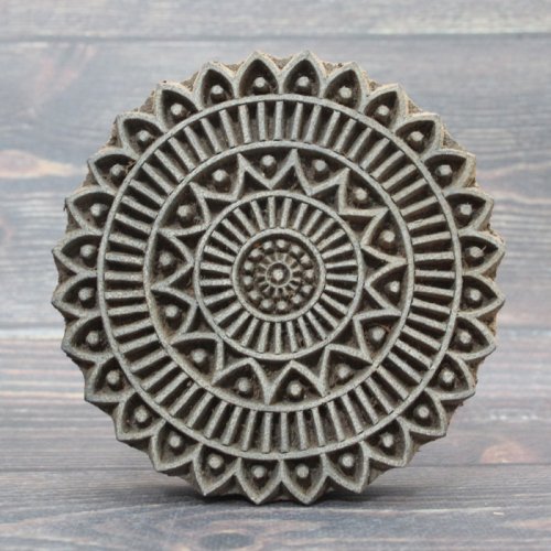 まるいインド木版アップしました　India