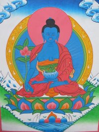 手描きタンカ：薬師如来