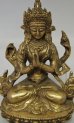 画像1: ネパール　真鍮　六字咒観音菩薩 ６インチ (1)