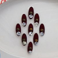 ビンディ：楕円 エンジ　 