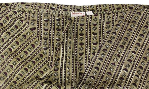 画像5: ＜ファブインディア＞コットンチュリダールM（日本のM~Lサイズ）： 縞 カーキ