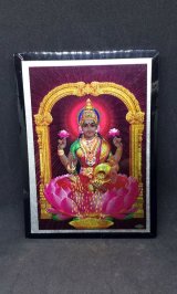 インド　ヒンズー神フレーム　美と富と幸運、豊穣の女神ラクシュミー