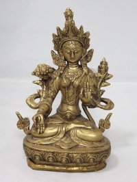 ネパール　真鍮　ホワイトターラー（シタターラー）８インチ
