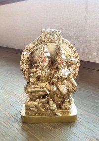 レジンのヒンズー神＜シヴァ＆パールバティ像＞