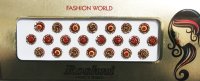キラキラ ビンディ ワイド：ラウンド レッド＆ゴールド 大 a ＜クリックポストOK＞
