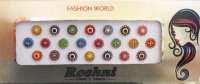 キラキラビンディ ワイド：ラウンド カラフル c  