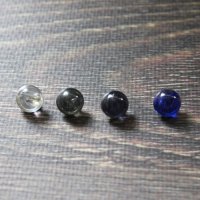 インドのカラフルボタン：クリア、グレー、ネイビー、ブルー 各種 ＜クリックポストOK＞