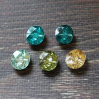 インドのカラフルボタン：グリーン、イエロー系 各種 楕円＜クリックポストOK＞