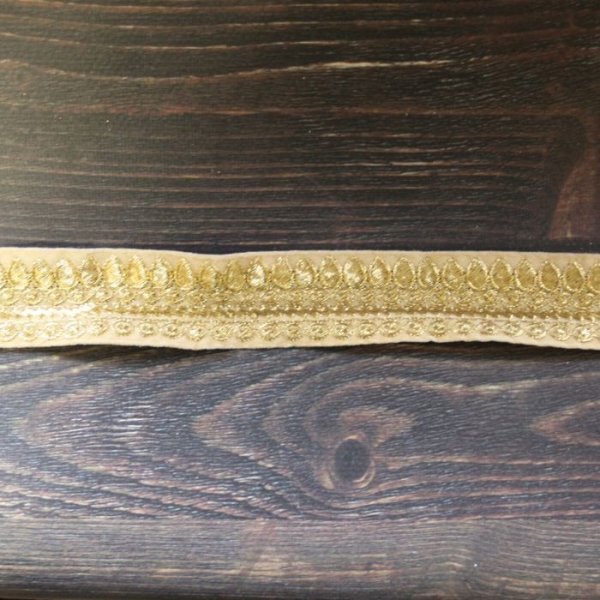 画像4: 【１０cm単位】 インド 刺繍 リボン レース：各ベージュ、エンジ　＜クリックポストOK＞