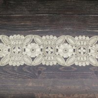 【１モチーフ単位】 インド 刺繍 リボン レース：ゴールド　＜クリックポストOK＞