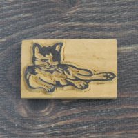 ネパール木版：ねこ ＜クリックポストOK＞