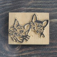 ネパール木版：ねこ ＜クリックポストOK＞