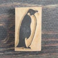 ネパール木版：コウテイペンギン＜クリックポストOK＞