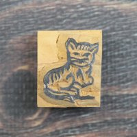 ネパール木版：子猫 ２＜クリックポストOK＞