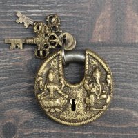 錠前：ラクシュミー&ガネーシャ　Nepal　＜クリックポストOK＞
