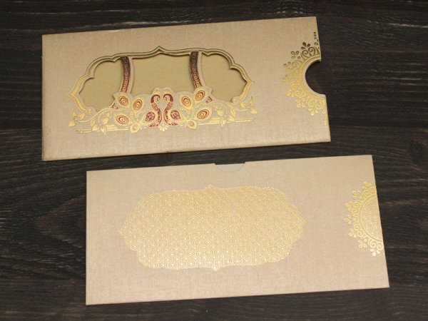 画像5: ウェディング封筒：クジャク ベージュ　＜クリックポストOK＞