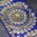 画像4: 【５０cm単位】 インド刺繍リボン：ブルー＆ゴールド　＜クリックポストOK＞ (4)