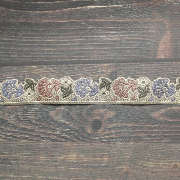 画像3: 【２０cm単位】 インド 刺繍 リボン レース： ピンク＆ブルー　＜クリックポストOK＞