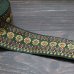 画像1: 【１m単位】インド刺繍リボン：ダークグリーン　＜クリックポストOK＞ (1)