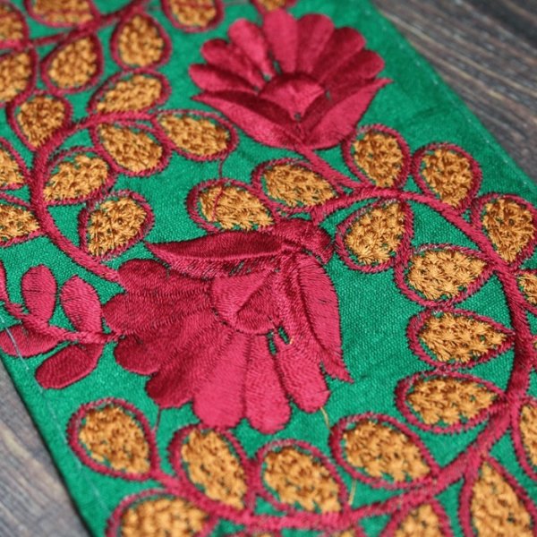 画像4: 【１０cm単位】 インド刺繍 リボン レース：グリーン　＜クリックポストOK＞