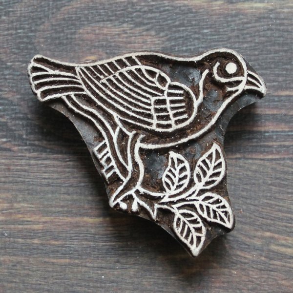 画像1: インド木版:鳥 (1) ＜クリックポストOK＞