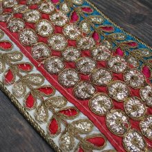 他の写真1: 【１０cm単位】 インド刺繍 リボン ：３　＜クリックポストOK＞