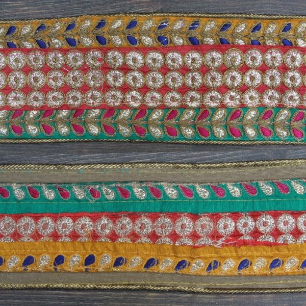 画像2: 【１０cm単位】 インド刺繍 リボン ：４　＜クリックポストOK＞