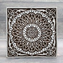 他の写真1: インド木版: 花 ＜クリックポストOK＞