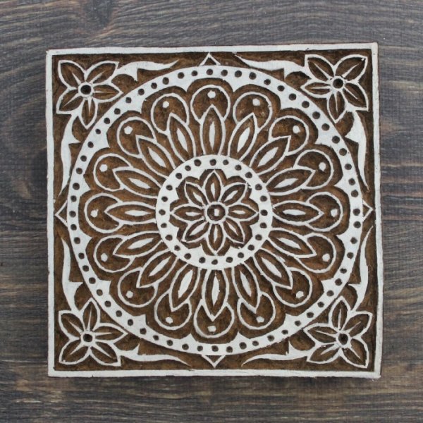 画像1: インド木版: 花 ＜クリックポストOK＞