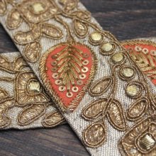 他の写真3: 【１０cm単位】インド刺繍リボン：リーフ 各カラー ＜クリックポストOK＞