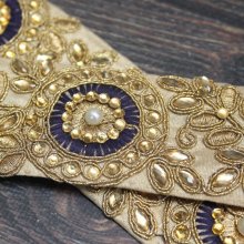 他の写真1: 【１０cm単位】インド刺繍リボン： 各カラー ＜クリックポストOK＞