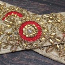 他の写真2: 【１０cm単位】インド刺繍リボン： 各カラー ＜クリックポストOK＞