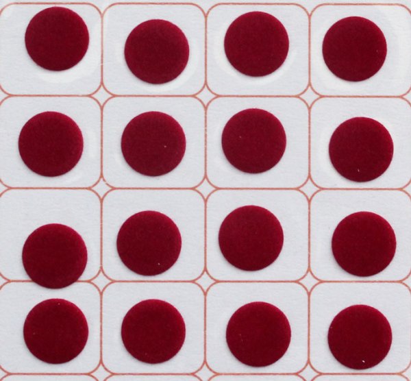 画像2: トラディショナル ビンディ ２面：ダークレッド  まる　約０.９cm   