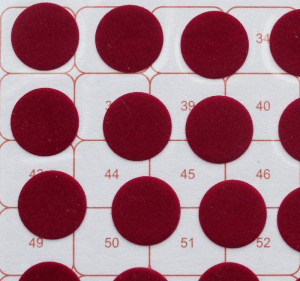 画像2: トラディショナル ビンディ ２面：ダークレッド  まる　約１.３cm   