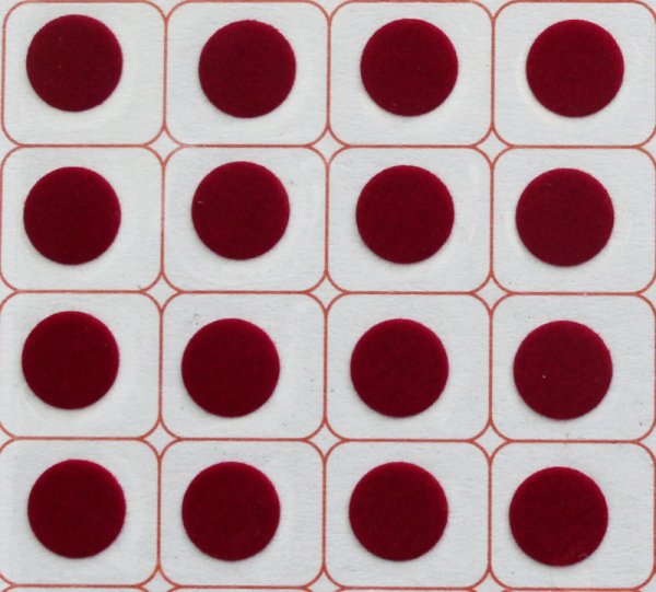 画像2: トラディショナル ビンディ ２面：ダークレッド  まる　約０.８cm   