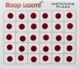 トラディショナル ビンディ ２面：ダークレッド  まる　約０.６cm   