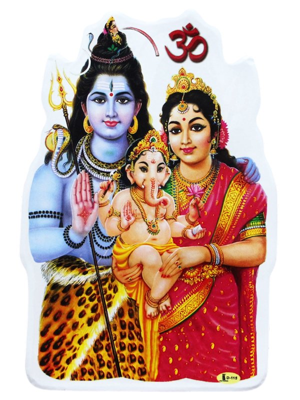 画像1: 神様シール：シヴァファミリー ＜クリックポストOK＞