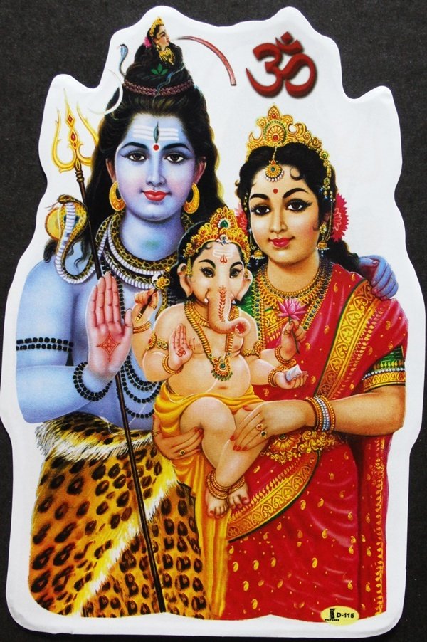 画像2: 神様シール：シヴァファミリー ＜クリックポストOK＞