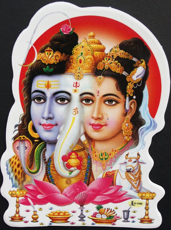 画像2: 神様シール：シヴァ&パールバティ  ＜クリックポストOK＞