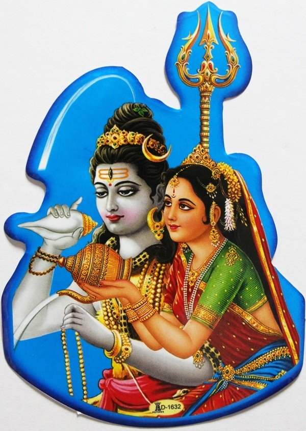 画像2: 神様シール：シヴァ&パールバティ  ＜クリックポストOK＞