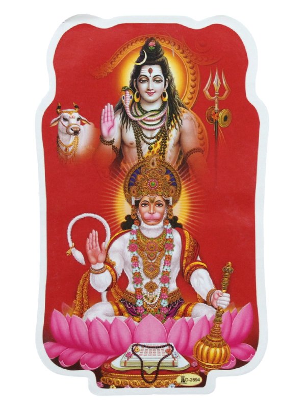 画像1: 神様シール：ハヌマーン＆シヴァ  ＜クリックポストOK＞