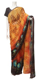 SALE!! サリー：オレンジ・ダークブラウン