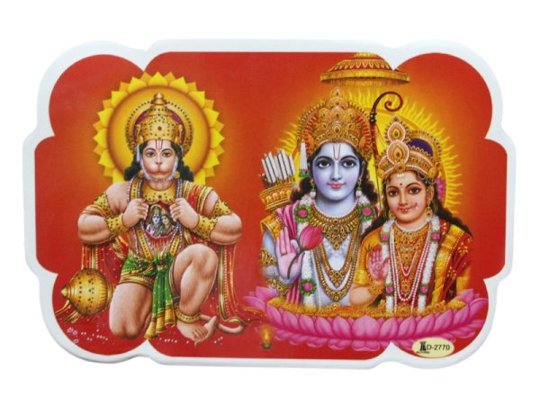 画像1: 神様シール：ハヌマーン＆ラーマ  ＜クリックポストOK＞