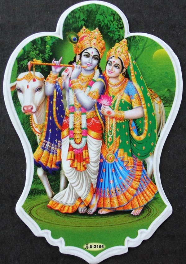 画像2: 神様シール：クリシュナ&ラーダ  ＜クリックポストOK＞