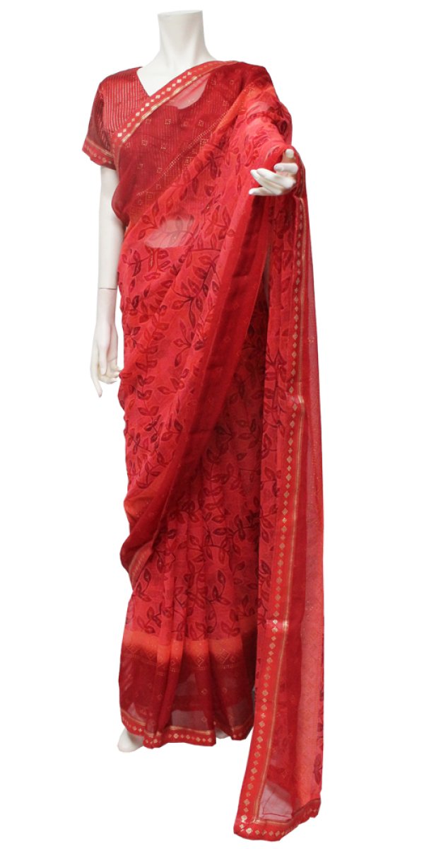 画像1: SALE!! サリー：レッド リーフ