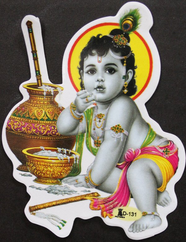 画像2: 神様シール：クリシュナ  ＜クリックポストOK＞