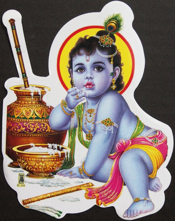 画像2: 神様シール：クリシュナ  ＜クリックポストOK＞