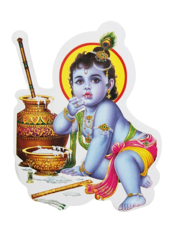 画像1: 神様シール：クリシュナ  ＜クリックポストOK＞