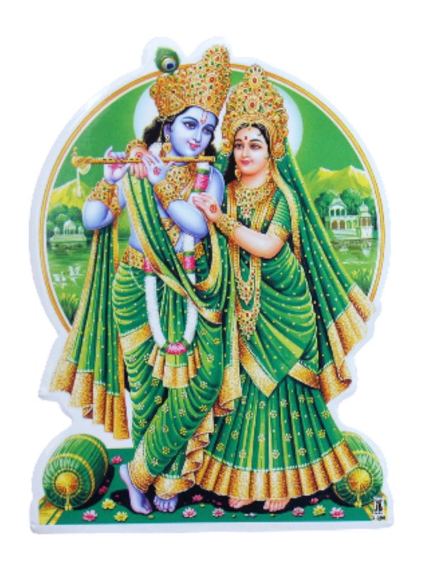画像1: 神様シール：クリシュナ&ラーダ  ＜クリックポストOK＞